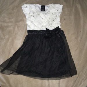 Little Girls Black and white Dress